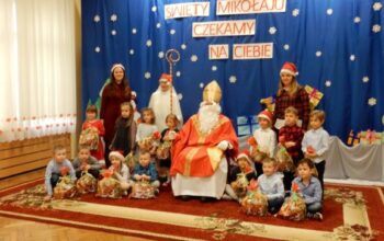 Święty Mikołaj w Przedszkolu Sióstr Niepokalanek w Nowym Sączu